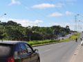 Em meio ao trnsito da Avenida das Torres  possvel verificar em canteiro as principais produes agrcolas de Mato Grosso