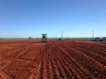 Canteiro de obras de duplicao em Rondonpolis nas proximidades do terminal multimodal de gros da ALL
