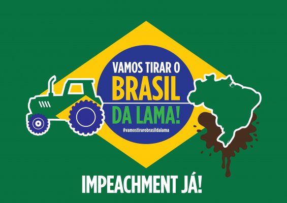 Trator inflvel de 10 metros de altura ser levado para o manifesto em Braslia em favor ao impeachment da presidente Dilma Rousseff