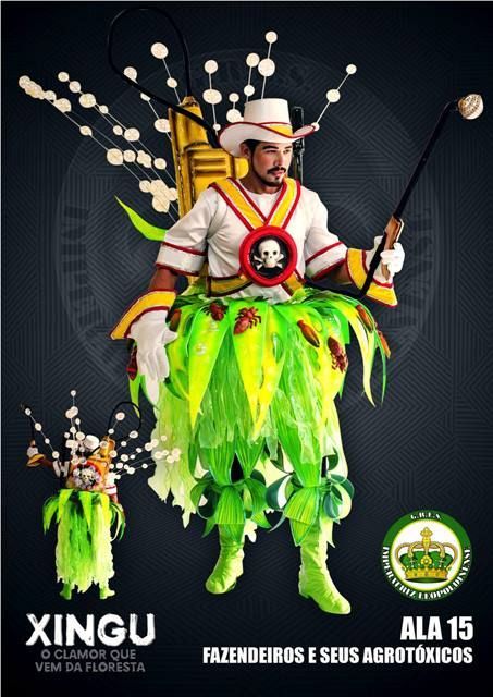 O samba enredo da escola Imperatriz Leopoldinense homenageia a regio do Parque Nacional do Xingu com o tema