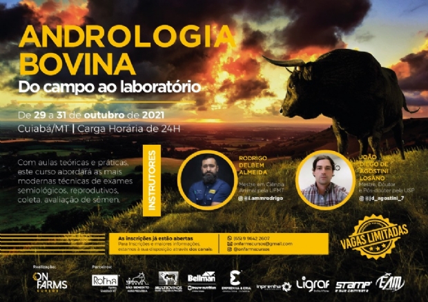 Startup aborda reprodução animal e análise seminal durante curso de andrologia bovina em Cuiabá
