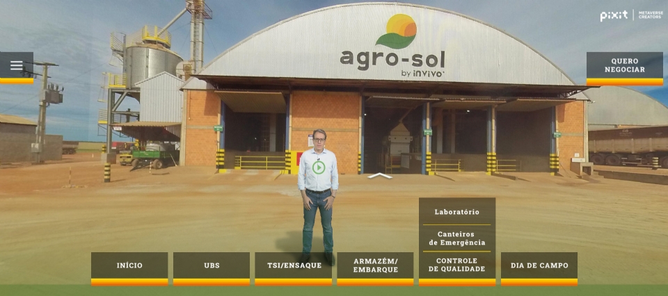 Tour virtual 360 em uma sementeira de soja da Agro-Sol  lanado em Mato Grosso