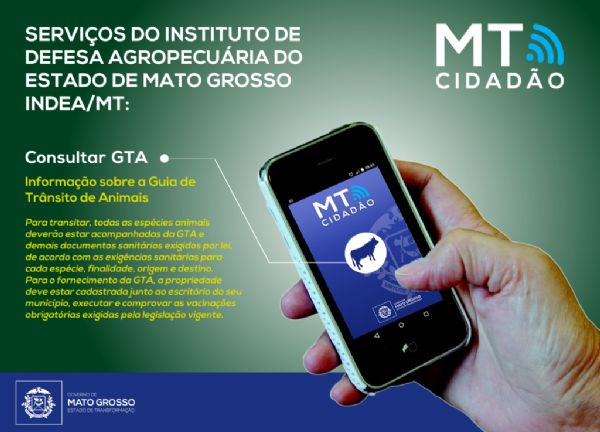 GTA e outras informaes do Indea podero ser acessadas em aplicativo