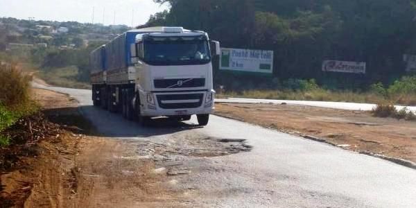 POnto cr�tico constatado pela pesquisa, na BR-163, em Mato Grosso