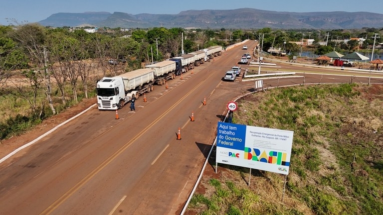DNIT restringe trfego e inicia recuperao de ponte na BR-174 em Vila Bela