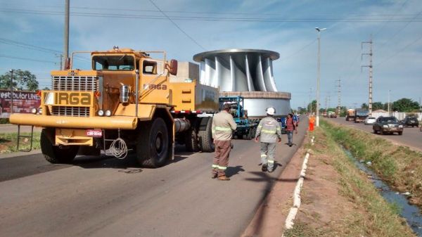Terceiro rotor da UHE Teles Pires começa a ser transportado em Mato Grosso