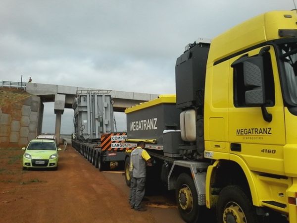 Transformador segue viagem em Mato Grosso; Hidreltrica em Porto Velho  destino