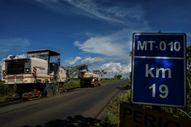 Obra de restaurao da MT-010 entra na ltima fase