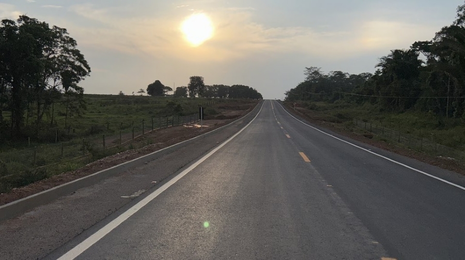 Governo de Mato Grosso j asfaltou mais da metade da antiga BR-174
