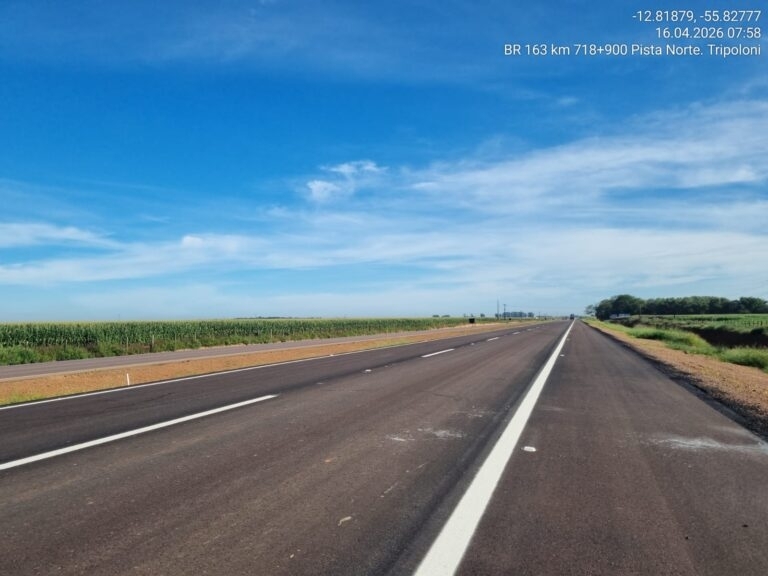 Trecho duplicado da BR-163 � liberado ao tr�fego em Sorriso ap�s obras de manuten��o em cerca de 15 quil�metros