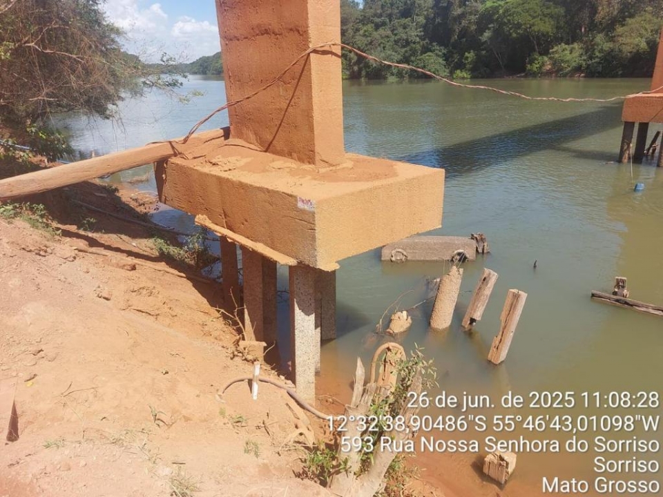 Sinfra anuncia desvio na MT-560 devido a interdi��o em ponte sobre o Teles Pires; confira mapa