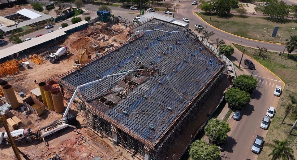 Concretagem da primeira laje marca novo avano no Parque Sinop e refora ritmo acelerado das obras do empreendimento