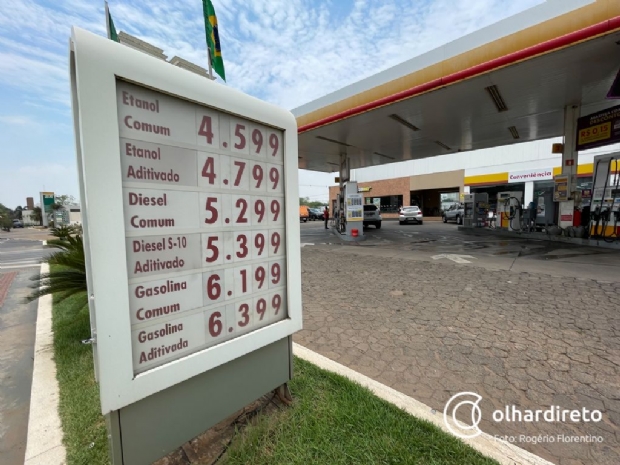 Preço da Gasolina chega a R$ 6,23 em Cuiabá e aumento no Diesel já é percebido pelo consumidor