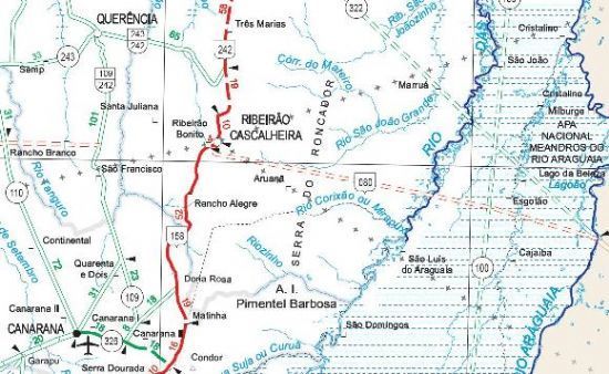 BR-080 ligar Araguaia  Ferrovia Norte-Sul