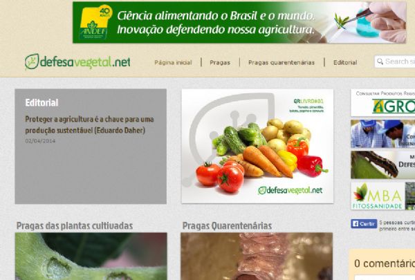 Portal colaborativo Defesa Vegetal rene informaes sobre pragas que atacam a produo brasileira