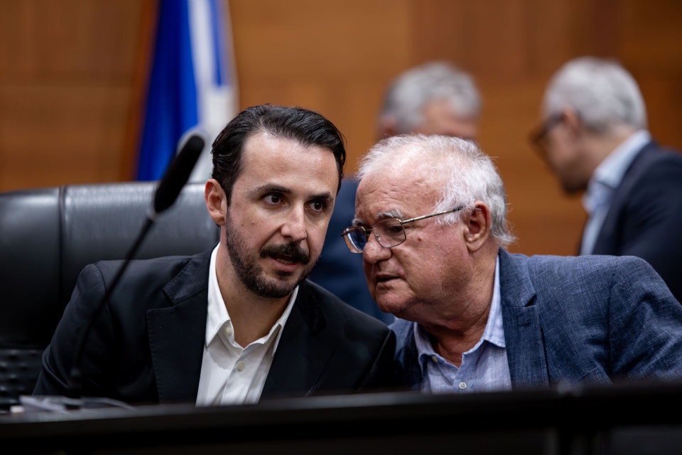 Gvernador eleito de Santa Cruz, Juan Pablo Vasco, ao lado do empres�rio Era� Maggi