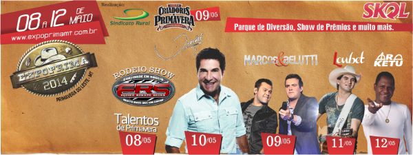 Comea nesta quinta a 18 edio do EXPROPRIMA 2014 com  leiles, feira de animais, shows e sorteio de prmios