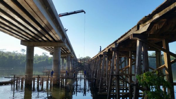 Taques inaugura ponte de concreto de 350 metros sobre o rio Aripuan nesta semana