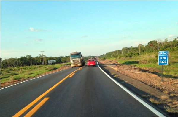 BR-163 possui nove pontos com interdies parciais para obras em Mato Grosso